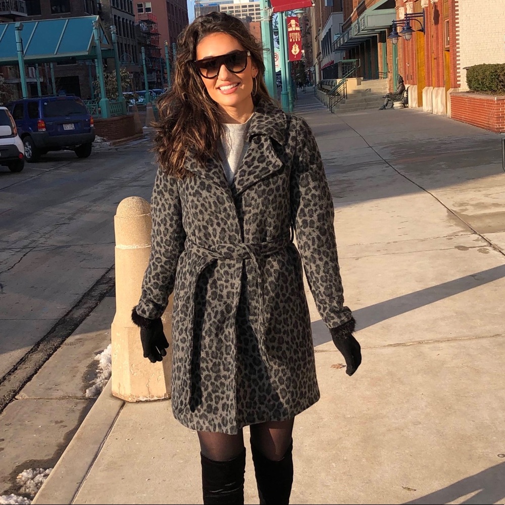 Grey Leopard Print Jacket
